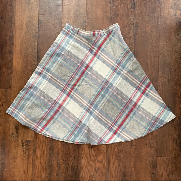 Vintage flannel wool blend skirt (size XS/S) brand: Changing Scene made in Japan - Picture 3 of 13